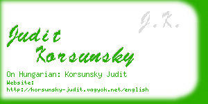 judit korsunsky business card